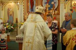 Centennial - Trustees Greet Bishop